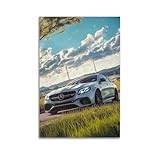 WPHSFX German Sport Car Poster for AMG E 63S W123 Luxury Car Poster Decorative Painting Canvas Wall Posters And Art Picture Print Modern Family Bedroom Decor Posters 16x24inch(40x60cm)