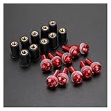 Screws Nuts 10 Pieces 5MM Windshield Bolt Mounting Screw Kit For TDM 850 900 TDR250 XT1200Z/ZE XT660Z For Super For Tenere(RED)