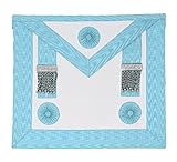 IPL Masonic Craft Regalia Master Masons MM Premium Lambskin Leather Apron, White