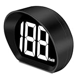 WODHMIEY Digital Speedometer Car MPH, HUD Car GPS Speedometer,Digital LED Large Font Display,USB Powered,GPS Beidou Dual-Mode Chip Suitable,for Car, Caravans, Trucks, Motorhomes (Km/H White)