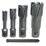 Shelthorpe Steel TCT Annular Cutter with Pilot Pin - Mag Drill Bit, Tungsten Carbide Tipped for Hard Steel (up to 1400N/mm²) Weldon Shank Magnetic Drilling Bits 14mm Diameter, 50mm Cutting Depth