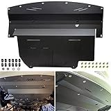 ELITEWILL Black Aluminum Front Lower Engine Splash Shield Guard Under Tray Cover Skid Plate Fit for 2003-2009 Nissan 350Z & 2003-2006 Infiniti G35 and 03-07 G35 Coupe