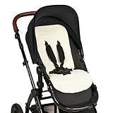 Ickle Bubba Padded Fleece Seat Liner – Universal Fit for Pushchairs & Strollers, Super-Soft Luxury Fabric, Keeps Baby Warm & Cosy, Adjustable Harness Holes, Suitable from 6 Months+