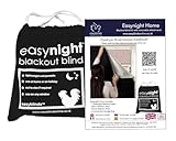 Easynight Blackout Blind, 100% Light Blocking Fabric, Small, Fit Any Size/Shape Up To 100x145cm, Made to Measure Service Available, No Drill, Easy Use Temporary Permanent Anywhere