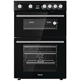 Hisense HDE3211BBUK 60cm Electric Cooker with Ceramic Hob-Black , A Rated Double Oven