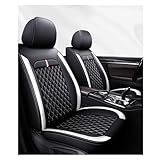 ALKANI Car Seat Covers Full Set For BMW 5 Series E60 E61 2005-2009,Luxury Leather Car Seat Cushion,Full Set Universal,Luxury Pu Leather Car Seat Covers(A)