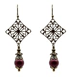 Tudor, Edwardian style Earrings with Crystal Element Pearls