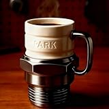Spark Plug Mug, Automotive Spark Car Part Engine Ceramic Coffee Cup,Engine Spark Plug Cofee Mug with Heat-Insulated Handle, Creative Sparkplug Coffee Mug for Gearheads, Collectors