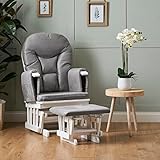 Obaby 7 Position Reclining Glider Nursing Chair & Stool - White