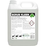 Scrub Kleen Industrial Low Foam Floor Cleaner, 5L, Heavy Duty Alkaline Concentrate for Scrubber Machines Christeyns Clover (5 Ltr)