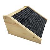 Wooden Dog Ramp, Dog Ramp For Bed, Non Slip Pet Ramps For Sofa Bed Solid Pine Wood, Ideal For Small Dogs Puppies Senior Pets (30x15x25cm)