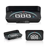 Gps Speedometer for Renault 4 E-Tech/5 E-Tech/4EVER Trophy/Captur/City K-ZE/Clio, Digital Car HUD Display with MPH, RPM, Water Temp, Voltage, Overspeed & Fatigue Alarm