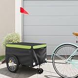 LLEZKBR Sporting Goods item-Bike Trailer Black and Green 30 kg Iron