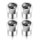 NANNUT 4pcs Car Tire Valve Caps, Valve Caps with Rubber Ring, Waterproof Dust-proof Stem Covers, Exterior Decoration Accessories, For Peugeot 106 107 206 306 406 207 208 307 407 508 3008,Silver