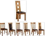 Kelsey Stores 100% Solid Oak Dining Chairs Oak Legs Set Of Two In Natural Oak (Weston)