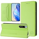 Rfvzubemok Compatible with Sony Xperia 5 IV 5G Magnetic closure wallet case Cover,Compatible with Sony Xperia 5 IV 5G Flip Kickstand Case QS