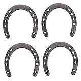 MAGICLULU 4pcs Horseshoe Decoration Horseshoe Wedding Favors Vintage Wall Plaque Good Lucky Horse Shoes Old Western Decor Horseshoe Charms for Home Horseshoe Wall Metal Iron