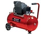 Einhell 50L Oil Lubricated Air Compressor - 8 Bar, 116 PSI, 240V, 1500W Long Life Motor, Pressure Reducer, Safety Valve - TC-AC 190/50/8 Compressed Air Pump for Workshops with 3 Year Warranty