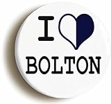 Ozorath I Heart Love Bolton Button Badge (1inch / 25mm diameter)