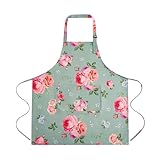 Harrington Marley UK Seller | Floral Apron | Roses Pretty Vintage Style Aprons | Shabby Chic, Ditsy Peony Flower Design | Gift Idea For Her | Retro 1950's Sugarcraft Apron Pinny