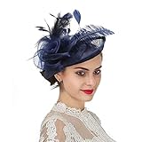 Ladies Flower Feather Fascinator Veil Net Headband Clip Pillbox Hat Wedding Bridal Hair Clip Headpiece Top Hat Race Ascot Cocktail Tea Party Headwear Bowler Banquet Hair Accessories