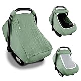 Oaygat Baby Car Seat Cover Baby Car Seat Sunshade Insect Mosquito Net Cars Seats Canopy Breathable U V Sun Protection Lightweight Blackout Cover Infant Babys Carrier Cover Cars Sun Shade for Boy Girl
