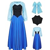 AYYOHON Ariel Costume Women Classic Mermaid Princess Dress Halloween Party Cosplay Birthday Dress Up For Adult Outfits L
