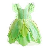 Lito Angels Tinkerbell Green Fairy Fancy Dress Up Costume Party Outfit with Wings for Kids Girls Age 2-3 Years (Tag Number 90)