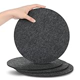 SOSMAR 4 Felt Coasters Plant Coaster Felt Mat for Pots/Glasses/Vases, Plant Pot Mat for Gardening, Indoor, Table Protector Table Mats 25cm/ Grey