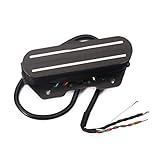 Alnicov Dual Hot Rail Humbucker Pickup Single Coil Guitar Pickup Fit for TL Strat Squier Tele Electric Guitar,Black