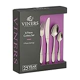Viners Tabac 16 Piece 18/0 Stainless Steel Cutlery Set with Gift Box
