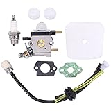 HouYeen Carburetor Carb Kit for 2-Cycle Mantis Tiller 7222 7225 Echo 12520013123 Zama C1U-K17 C1U-K27 C1U-K27A C1U-K54A