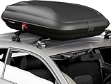 COSTWAY Car Roof Box, 320L Capacity Hard Rooftop Cargo Carrier with Security Keys & Belts, Waterproof Rooftop Luggage Storage Box for Car, SUV, Van, Fits Most Cars