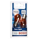 Bosch PY21W (581) Pure Light Car Light Bulbs - 12 V 21 W BAU15s - 2 Bulbs
