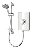 Triton Showers Collection 2 | Shower Electric | 9.5 KW | Triton Aspirante I White Gloss I Electrical Showers | with Showerhead and Anti Twist Hose | Best Electric Shower Units for Bathrooms