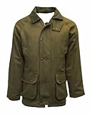 Gillicci Men's Warm Thick Heavy Tweed Padded Country Outdoor Hunting Game Shooting Fishing Farming Tweed Jacket Coat (UK, Alpha, XXL, Regular, Regular, Dark Green)