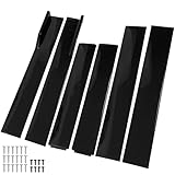 AUTOXBERT 2.2m Gloss Black Universal Car Side Skirts Extension Rocker Panel Splitter Lip,Universal Side Skirts Extension Rocker