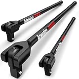 Arwealxs 3 Piece Breaker Bar Set, 1/4" 3/8" 1/2" Drive Break Bars, 18cm 30cm 40cm Length, 180° Rotatable Head, Extension Breaker Bar Kit, Auto Repair, Mechanical Repair