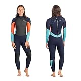 Osprey Womens Full Length 3mm Summer Wetsuit, Adult Neoprene Surfing Diving Wetsuit, Zero, Coral, L