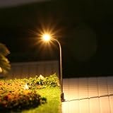 Z Gauge Model Train LED Street Light Set 10pcs Decorative Lamps for Layouts