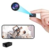 Spy Camera - 1080P Hidden Camera - WiFi Mini Cameras - Rechargeable Samll Spy Cam, Wireless Indoor/Outdoor Surveillance Ultra-Wide Angle Camera with Motion Detection, Real-Time Viewing with Mobile APP