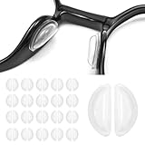 20 Pairs Glasses Nose Pads Silicone, D Shape Eyeglass Nose Pads, Adhesive Anti-Slip Nose Pads for Glasses, Eyeglasses, Sunglasses