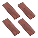 sourcing map 4 Pcs Hardwood Lumber 12cm x 4cm x 1cm Natural Exotic Woods Blocks Hardwood Blanks Boards for Woodworking DIY Crafting Projects Wood Carving Knife Handle, Dark Brown