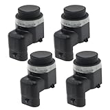 Ollanoos 4Pcs Front and Rear PDC Parking Sensors, Black Bumper Parking Assist Sensor Replacement for Ford Galaxy Mondeo MK4 S-Max Replacement for Volvo C30 S40 S60 V40 V50 V60