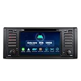XTRONS Single Din Car Stereo for BMW E39 M5, Android 12 Octa Core 8GB+128GB Car Radio DVD Player, 7" Touched GPS Navigation for Car Bluetooth Head Unit Built-in DSP CarPlay Android Auto DVR TPMS DAB+
