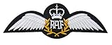 RAF Pilot Wings Iron or Sew On Embroidered Patch Badge Air Force Military Uniform R1634