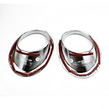 Lawnoval Aesthetic Enhancement Chrome Front Fog Light Covers for Nissan Qashqai +2 and Dualis J10