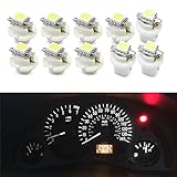 njssjd LED Instrument Panel Gauge Cluster Light Bulbs for O-pel Astra G H, O-pel Vectra B C, O-pel Corsa B C Speedometer Tachometer Clock LCD display Illumination Dash Lights (White)