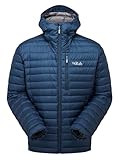 Rab Men's Microlight Alpine Jacket - Lightweight Down Coat for Trekking, Climbing, & Skiing - Tempest Blue - Medium