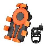 Motorcycle Phone Mount For Peugeot Satelis 250 2006-2010, Bike Phone Holder,360° Rotation,Anti-Shake,Anti Vibration,Sport Gadget Mount,Handlebar Accessories,Orange-A